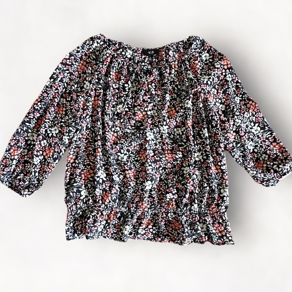 AGB Floral 3/4 Sleeve XL‎ Blouse - Picture 5 of 7